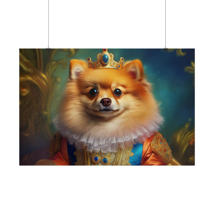 Pomeranian Renaissance Dog Portrait Art Print, Wall Decor Gift, Animal Lover Home Decor, Dog Wall Art