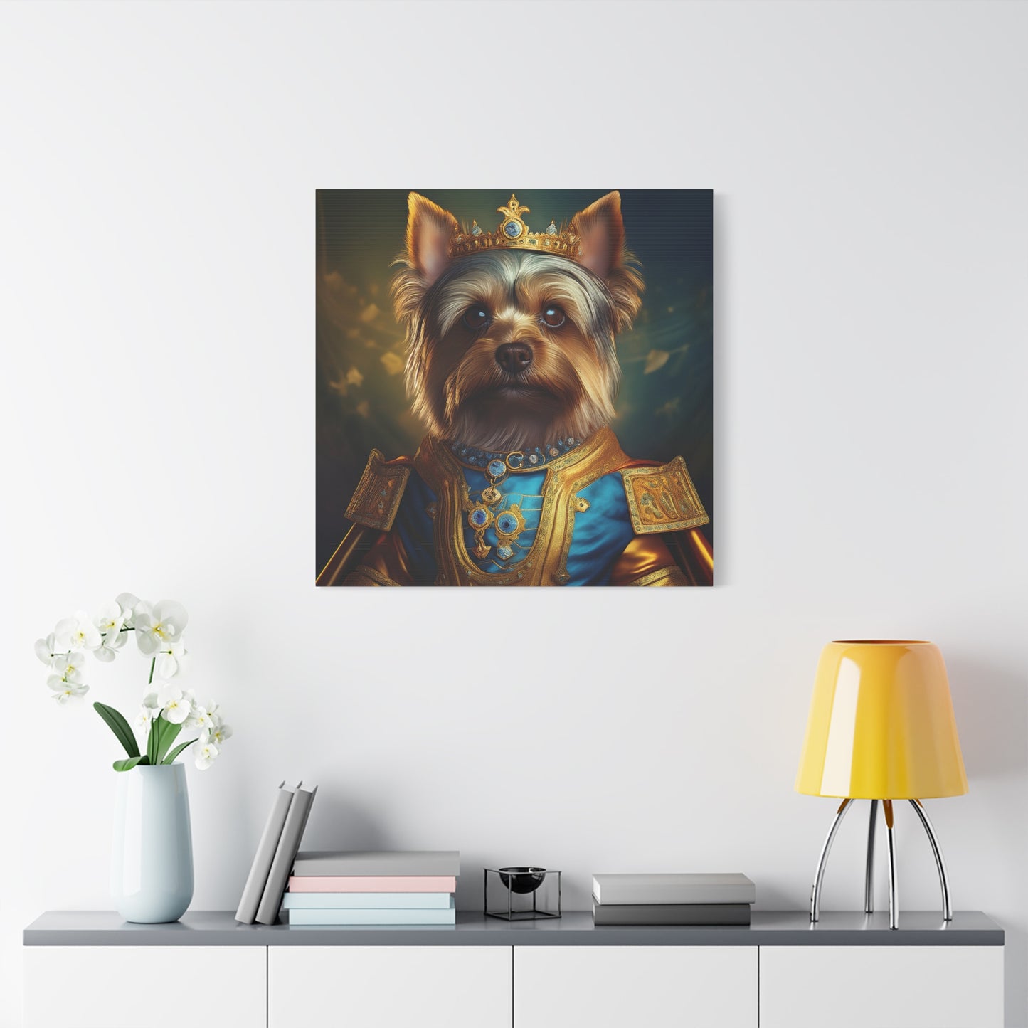 Yorkshire Terrier Renaissance Pet Portrait on Canvas | Wall Art | Wall Print | Dog Art