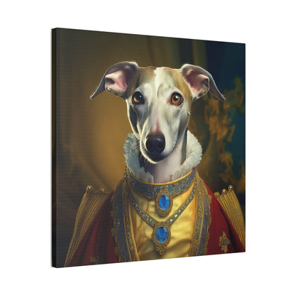 Whippet Pet Portrait Renaissance Print - Canvas, wall art, wall print, dog portrait, dog art