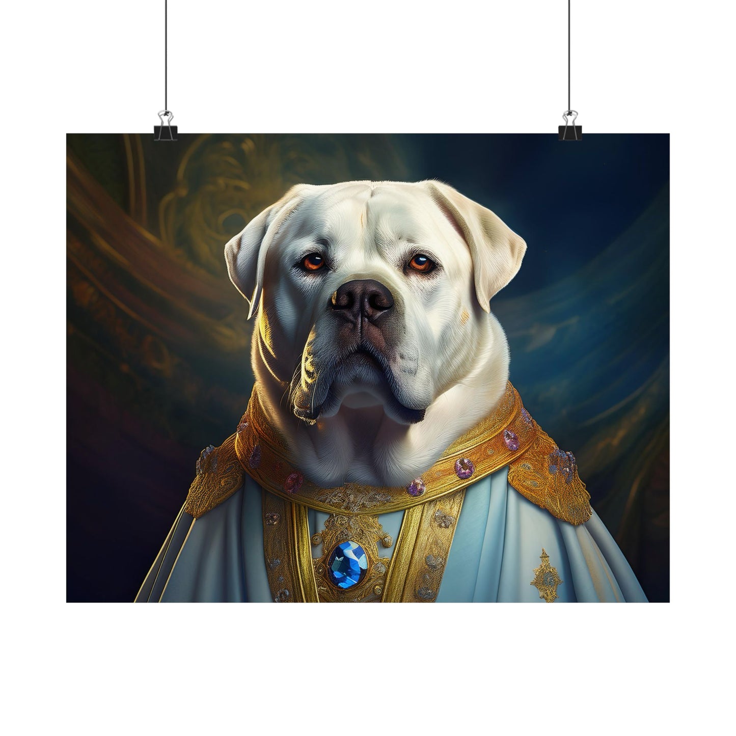 Mastiff Renaissance Pet Portrait Print, Unique Wall Art, Wall Print, Dog Art, Pet Art