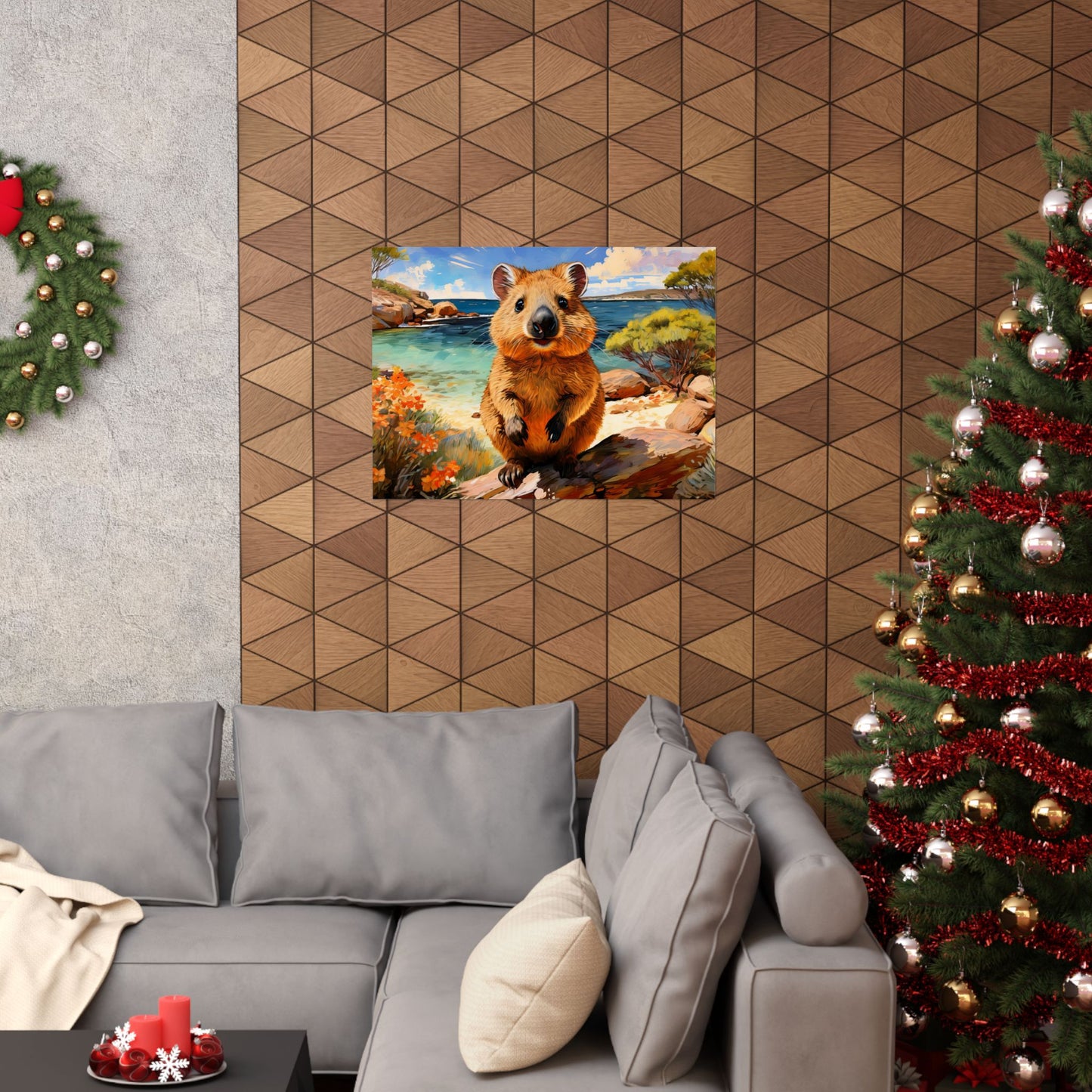Quokkas at Rottnest Island Western Australia Print |  Unique Painting Print | Style 1 | Wall Art | Wall Print