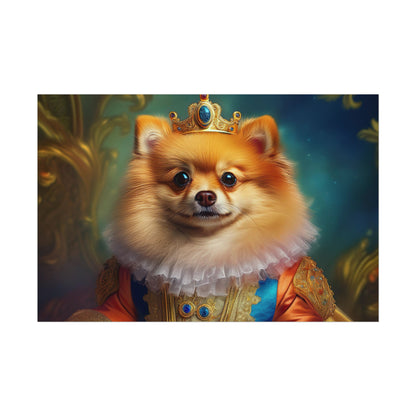 Pomeranian Renaissance Dog Portrait Art Print, Wall Decor Gift, Animal Lover Home Decor, Dog Wall Art
