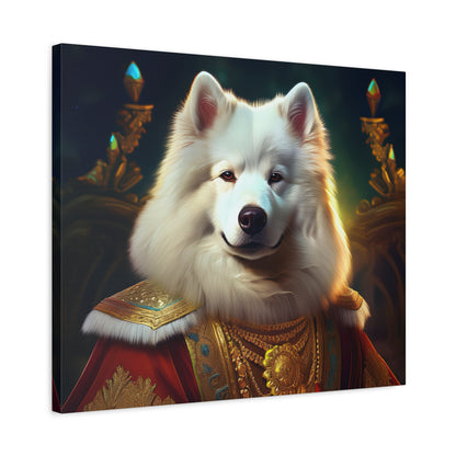 Samoyed Renaissance Pet Portrait on Canvas, wall art, wall print, dog portrait, dog art