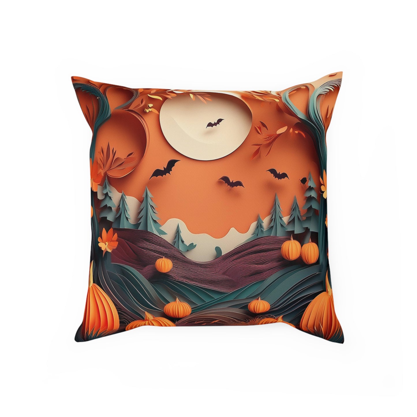 Halloween Spooky Pumpkin Patch Seasonal Cushion