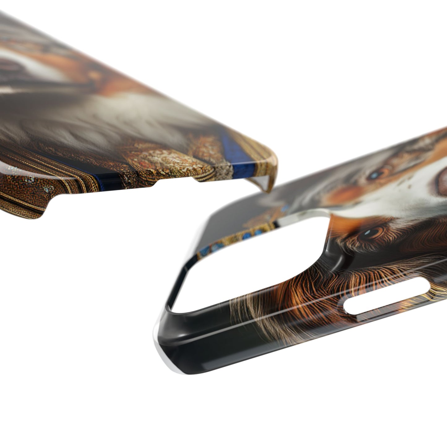 Australian Shepherd Renaissance Dog Portrait Slim Phone Case