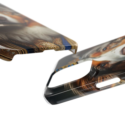 Australian Shepherd Renaissance Dog Portrait Slim Phone Case