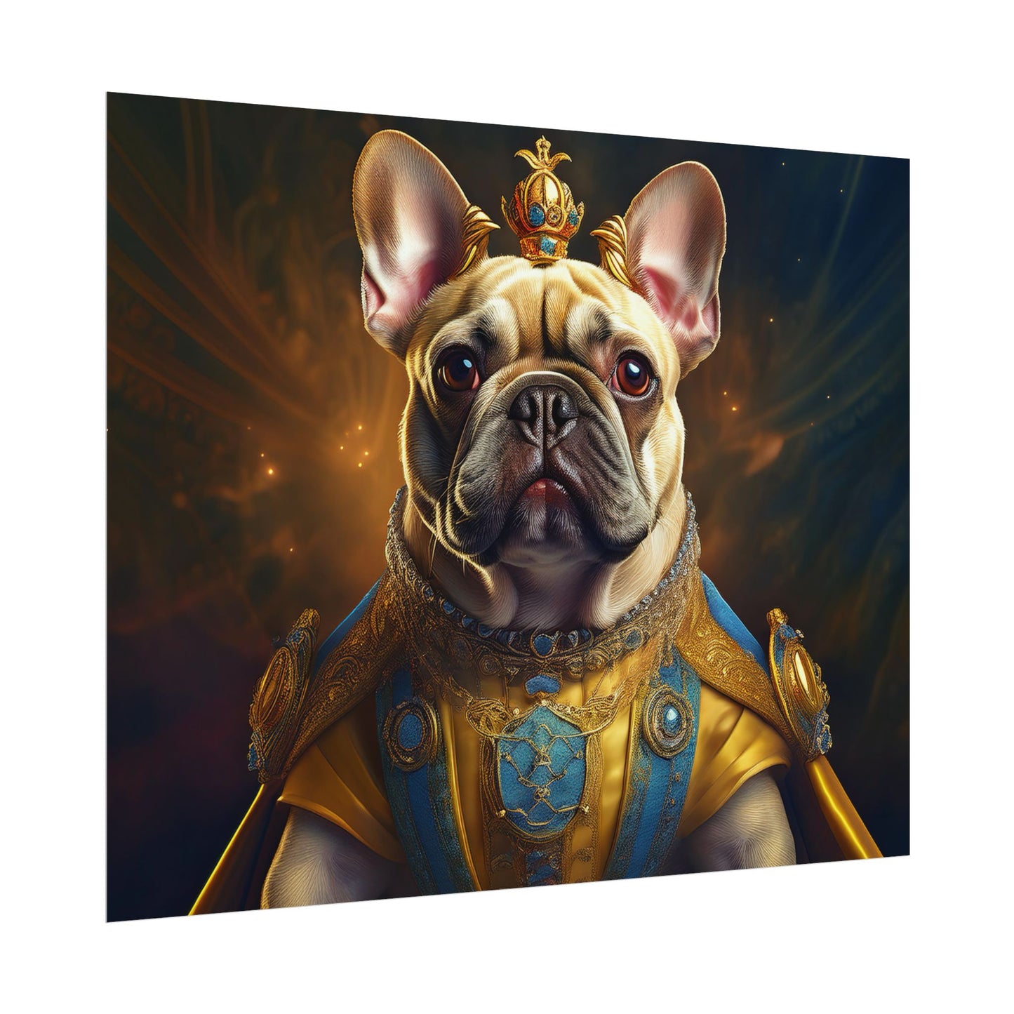 French Bulldog Renaissance Portrait Art Print, Wall Decor Gift, Animal Lover Home Decor, Dog Wall Art