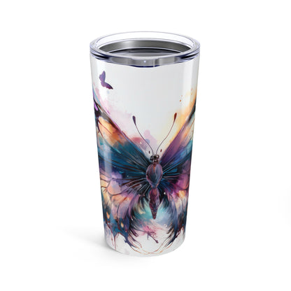 Butterfly Alcohol Ink Teal Purple Tumbler | Travel Mug