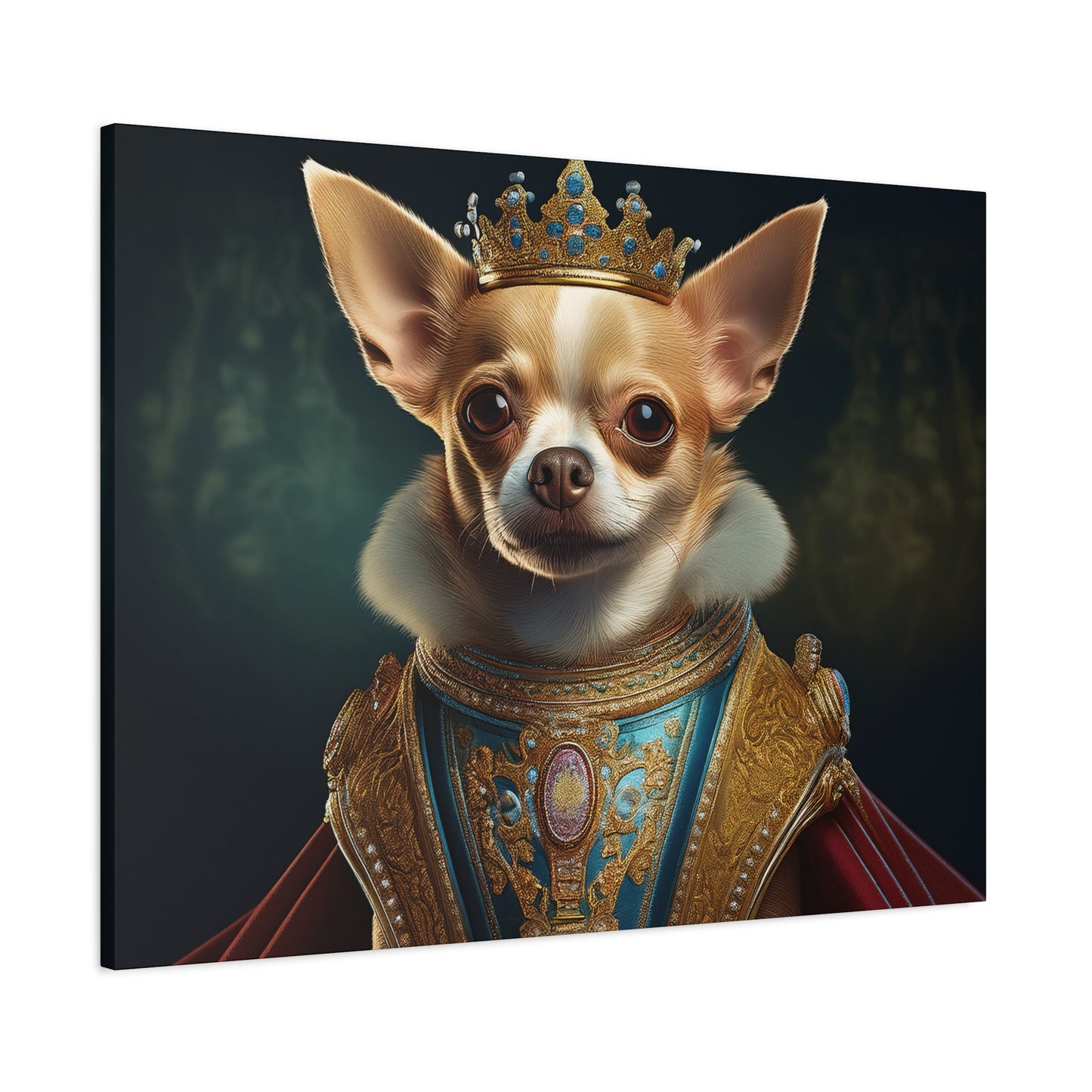 Chihuahua Renaissance Pet Portrait on Canvas | Wall art | Wall print | Dog art