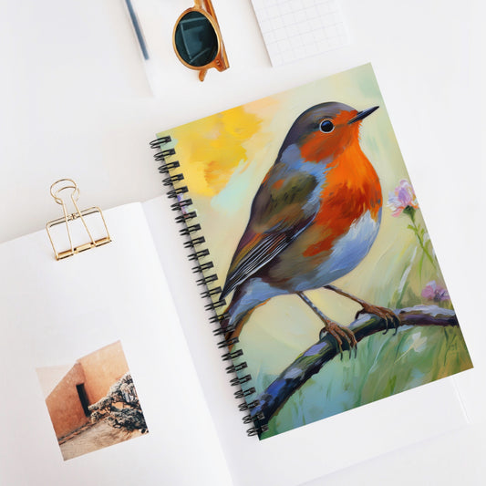 American Robin Bird Oil Painting Notebook |  Journal for Notes | Diary | Dream Journal