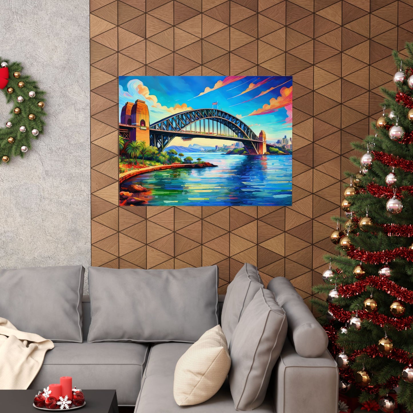 Sydney Harbour Bridge  Australia Painting Print | Wall Art | Wall Print