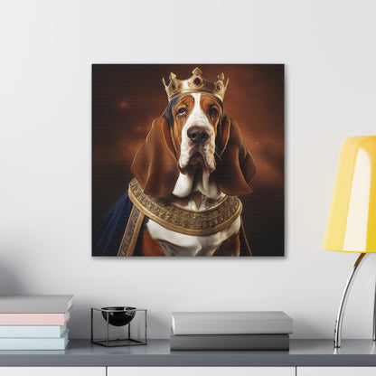 Basset Hound Renaissance Pet Portrait on Canvas | Wall art | wall print | Dog Art