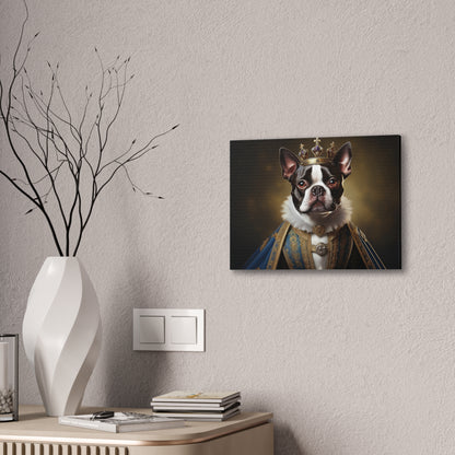 Boston Terrier Renaissance Pet Portrait on Canvas, wall print, wall art, dog portrait, dog art