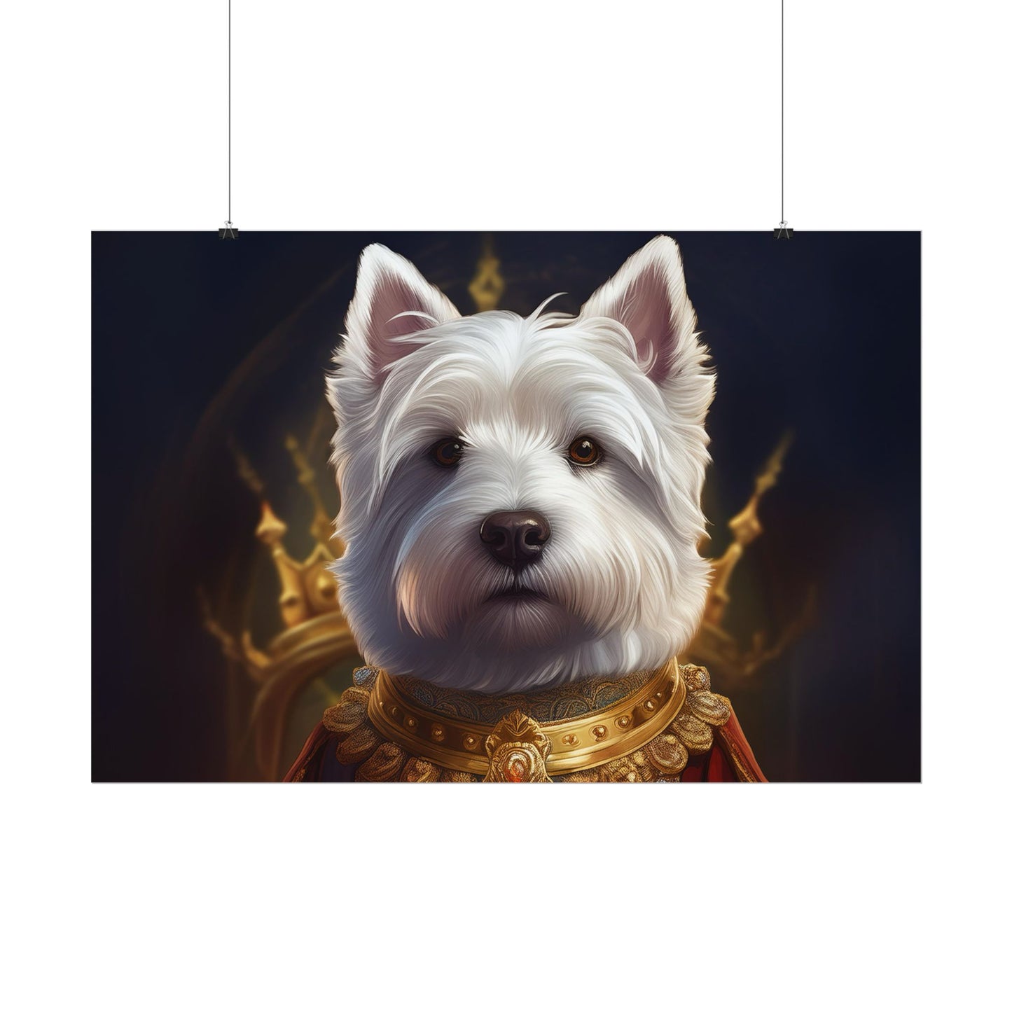 West Highland White Terrier Dog Renaissance Pet Portrait Print, West Highland White Terrier Art Print, Dog Wall Art, Wall Print, Wall Art
