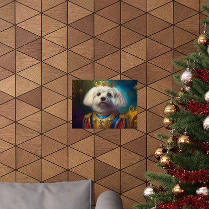 Maltese Renaissance Dog Portrait Wall Print | Art Print | Wall Decor | Dog Wall Art