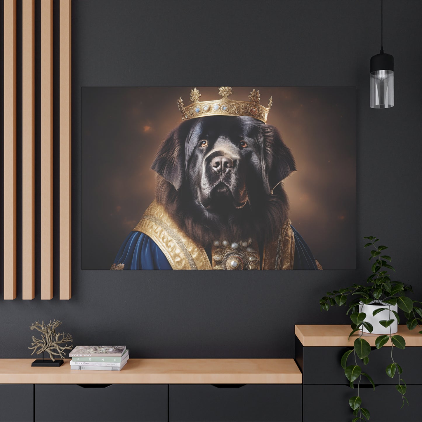 Newfoundland Renaissance Pet Portrait on Canvas | wall art | wall print