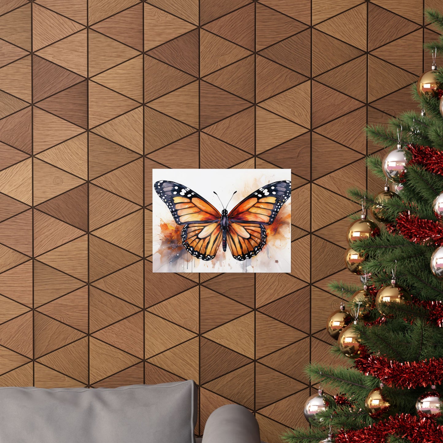 Orange Butterfly Alcohol Ink Wall Art | Butterfly wall art | Wall Art | Wall Print