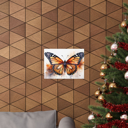 Orange Butterfly Alcohol Ink Wall Art | Butterfly wall art | Wall Art | Wall Print
