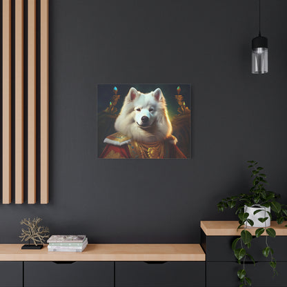 Samoyed Renaissance Pet Portrait on Canvas, wall art, wall print, dog portrait, dog art