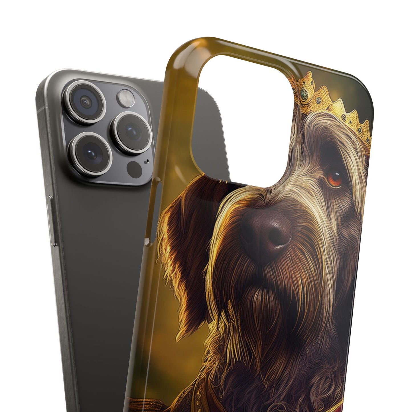 Wirehaired Pointing Griffon Renassaince Dog Portrait Slim Phone Case