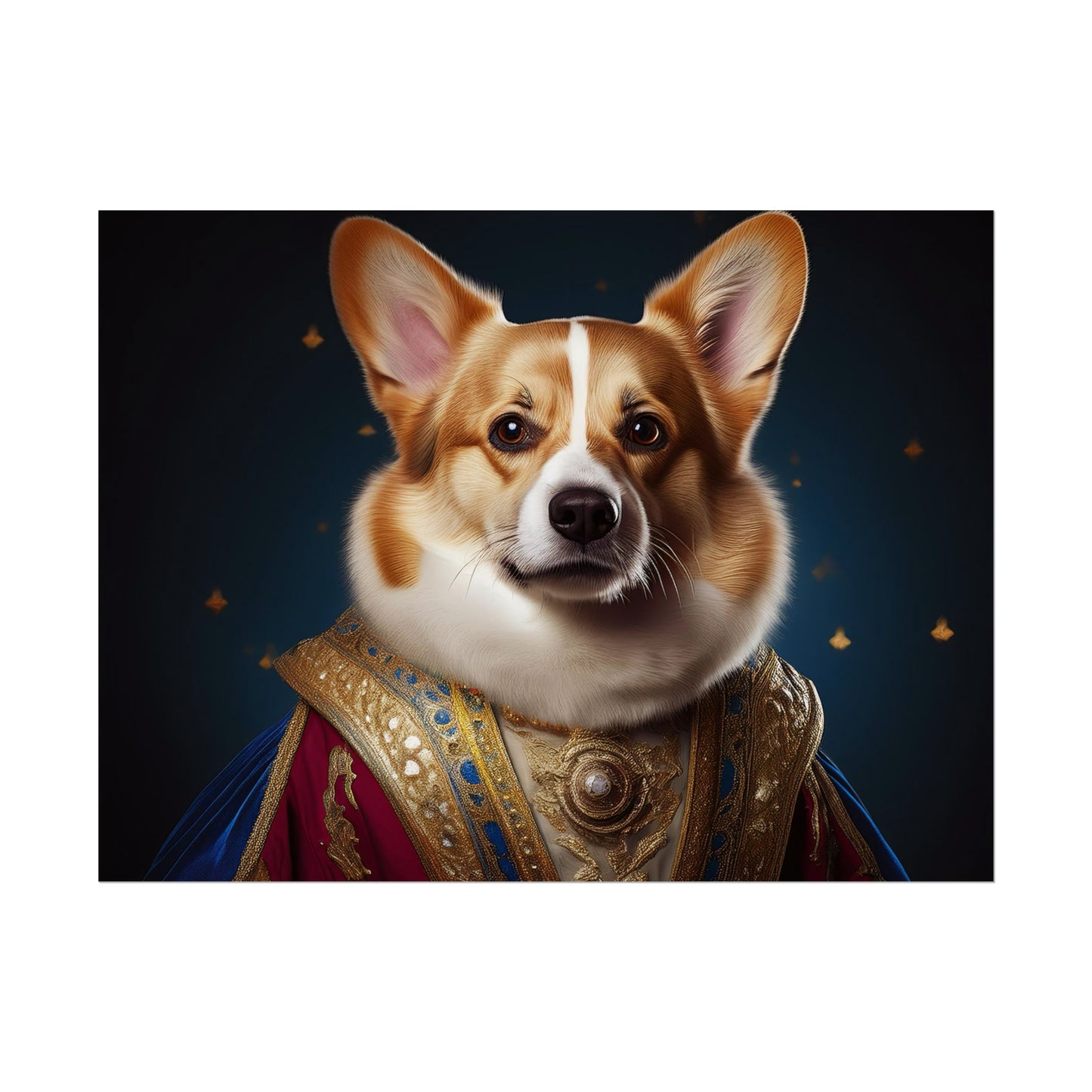 Pembroke Welsh Corgi Renaissance Pet Portrait Print | Wall Art | Wall Print | Dog Art