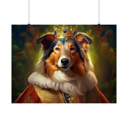 Collie Dog Renaissance Pet Portrait Print | Wall Art | Wall Print | Dog Art