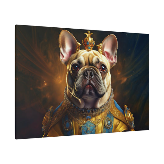 French Bulldog Renaissance Pet Portrait on Canvas | Wall Print | Wall Art | Dog Art