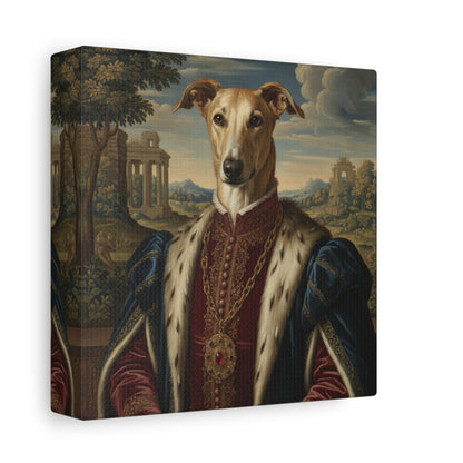 Azawakh Renaissance Portrait Canvas, Pet Lovers Decor, Animal Art Print, Dog Owner Gift, Custom Pet Artwork, Home Wall Art