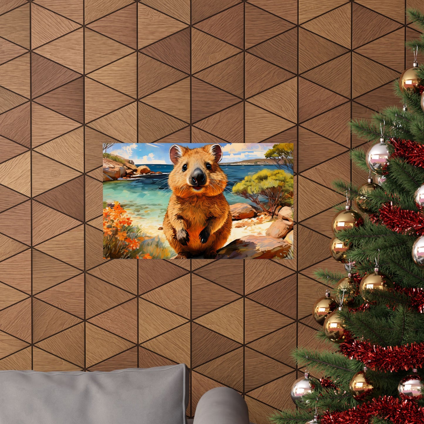 Quokkas at Rottnest Island Western Australia Print |  Unique Painting Print | Style 1 | Wall Art | Wall Print