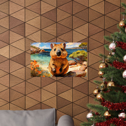 Quokkas at Rottnest Island Western Australia Print |  Unique Painting Print | Style 1 | Wall Art | Wall Print