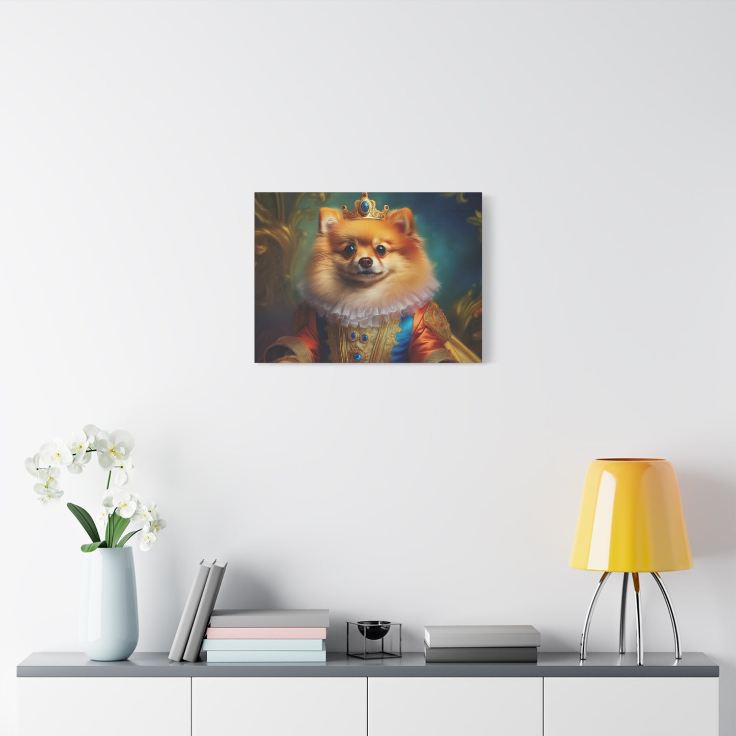 Pomeranian  Renaissance  Pet Portrait - Canvas - dog art, dog portait, wall art, wall print
