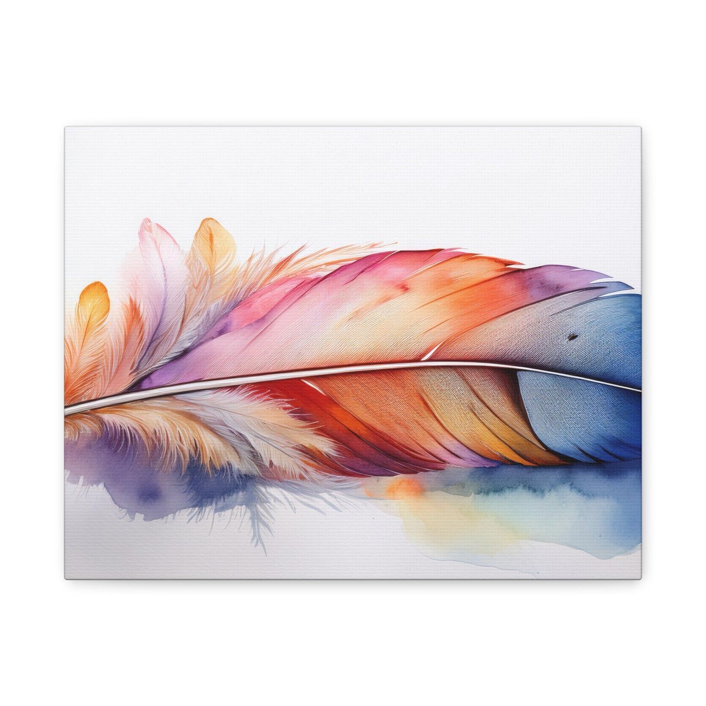 Rainbow Feather Watercolor Canvas Print - 3 | Elegant Wall Art & Prints | Unique Home Decor | Wall Print | Wall Art