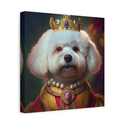 Bichon Frise Renaissance Pet Portrait on Canvas | Wall art | wall print | Dog Art