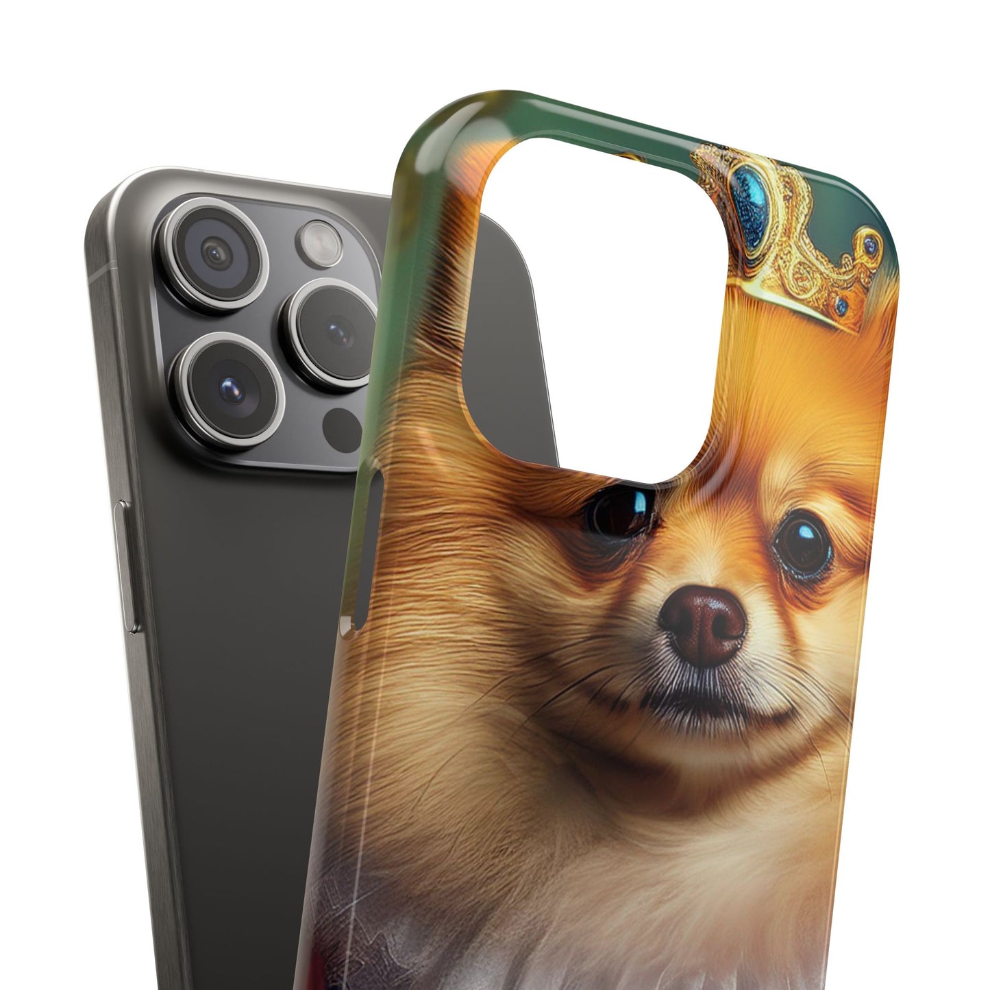 Pomeranian Renassaince Dog Portrait Slim Phone Case