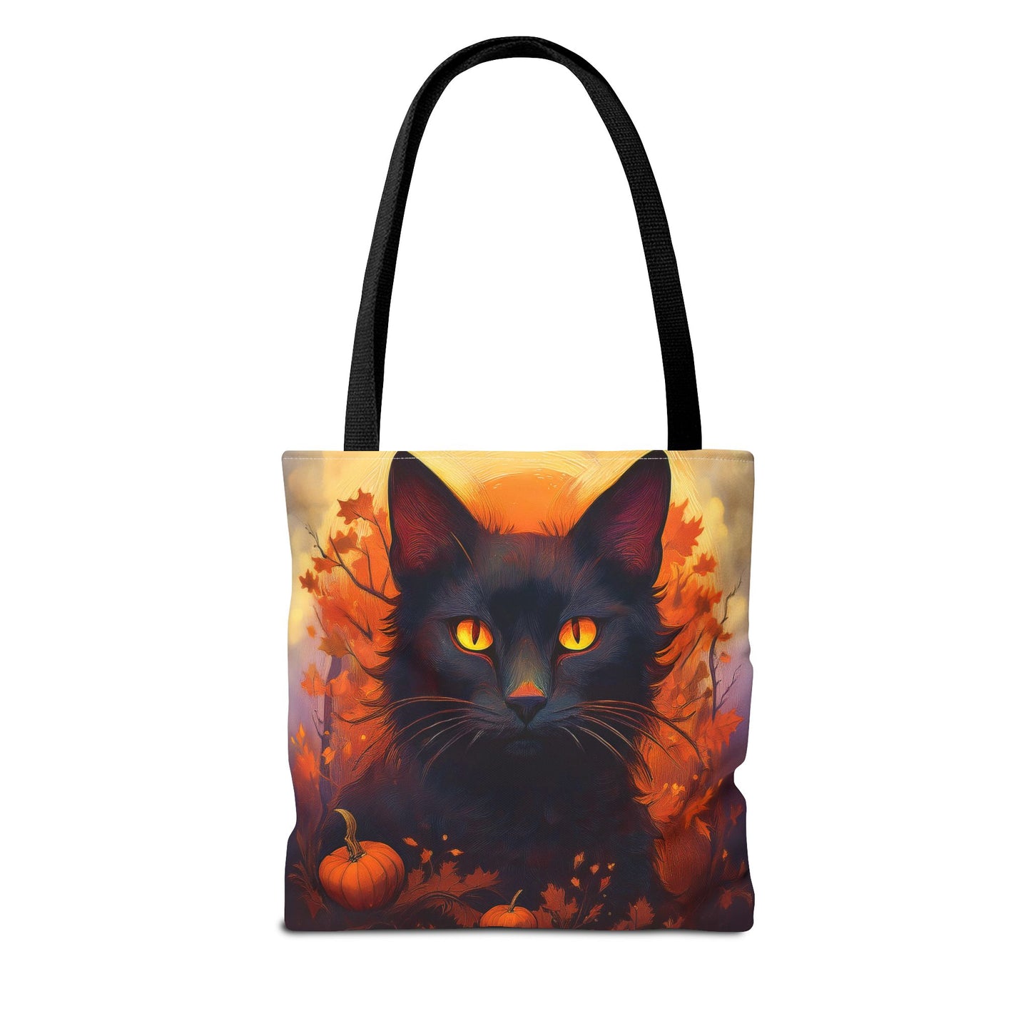 Spooky Black Cat Halloween Tote Bag, Halloween Home Decor Candy Bag, Ultimate Trick or Treat Bag
