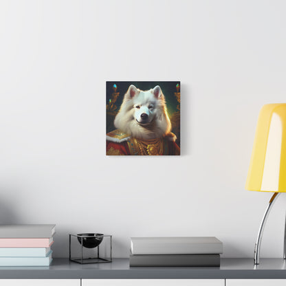 Samoyed Renaissance Pet Portrait on Canvas, wall art, wall print, dog portrait, dog art