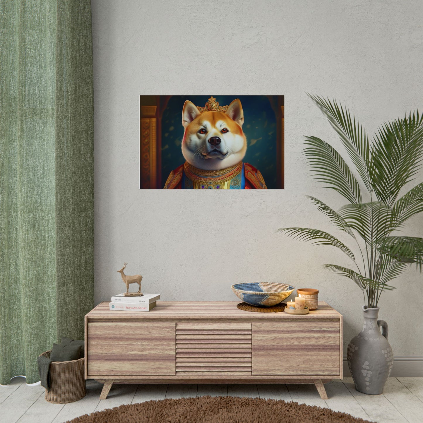 Shiba Dog Renaissance Portrait Print,  Art Print, Wall Decor Gift, Animal Lover Home Decor, wall prints, wall art