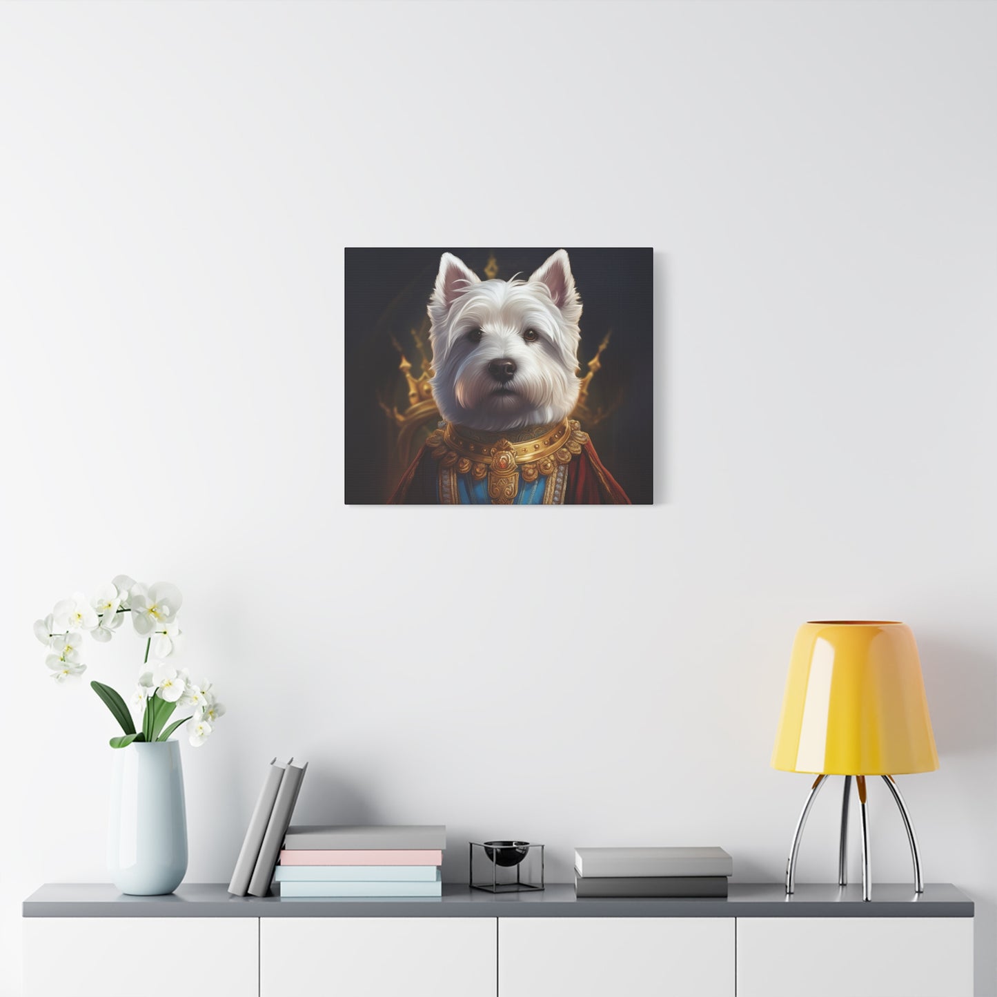 West Highland White Terrier Pet Portrait Renaissance - Canvas, wall art, wall print, dog portrait, dog art