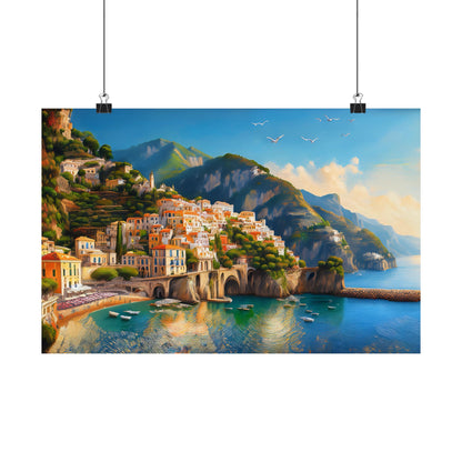 Amalfi Coast Italy Coastal Print | Style 1 | Wall Art | Wall Print