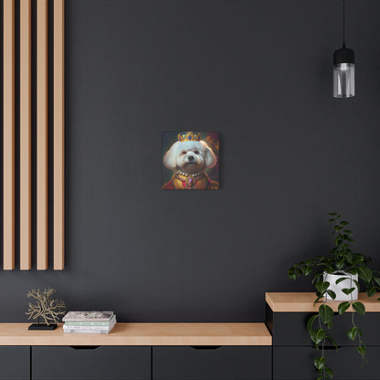 Bichon Frise Renaissance Pet Portrait on Canvas | Wall art | wall print | Dog Art