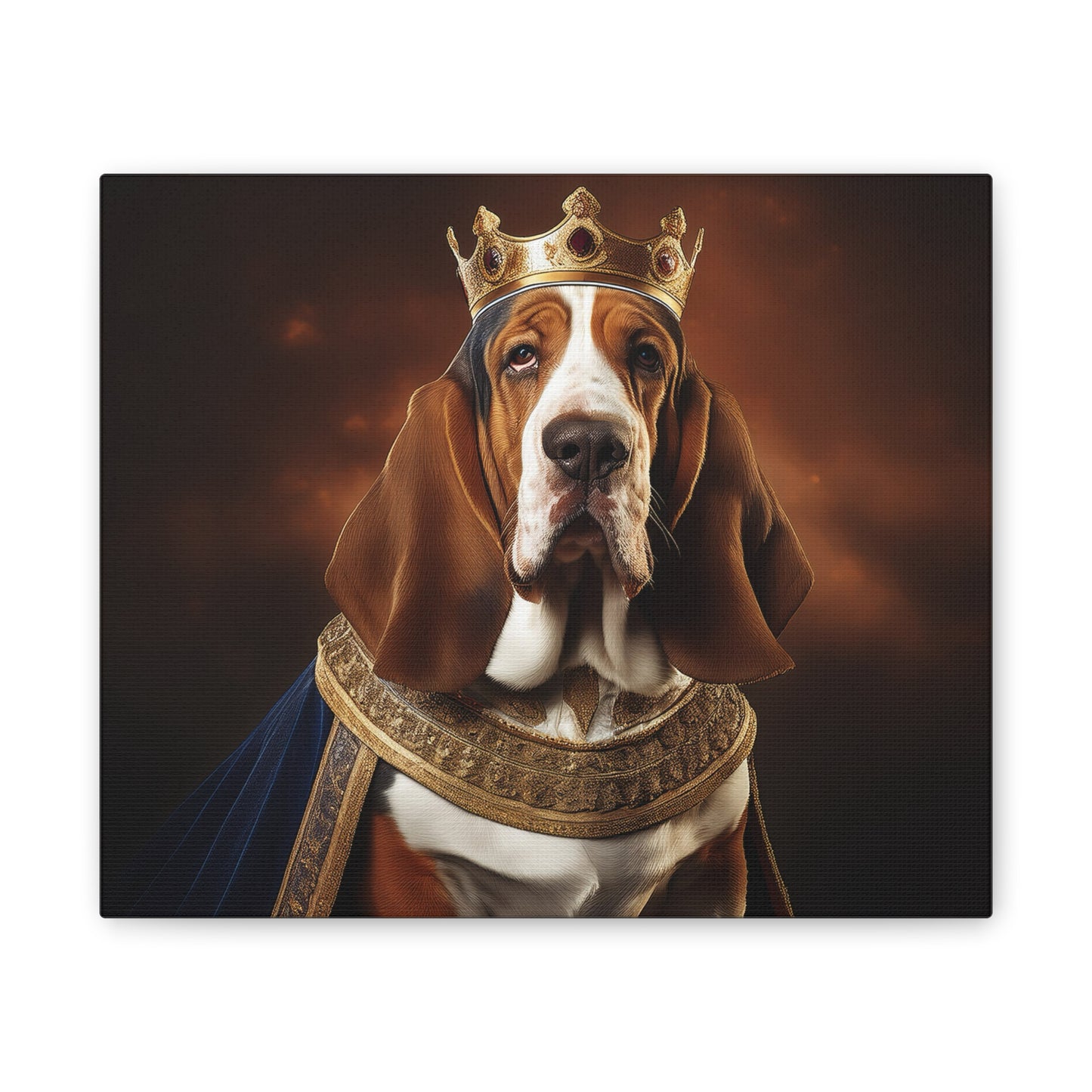 Basset Hound Renaissance Pet Portrait on Canvas | Wall art | wall print | Dog Art