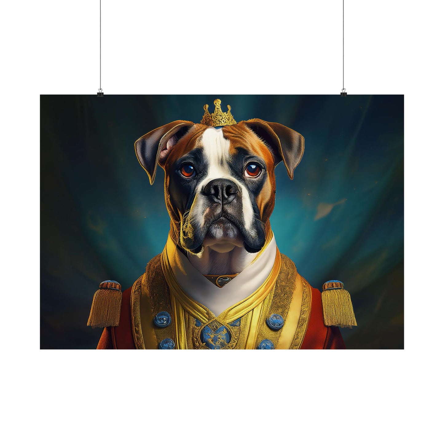 Boxer Dog Renaissance Pet Portrait Print, Art Print, Wall Decor Gift, Animal Lover Home Decor, Dog Wall Art, wall art, wall prints