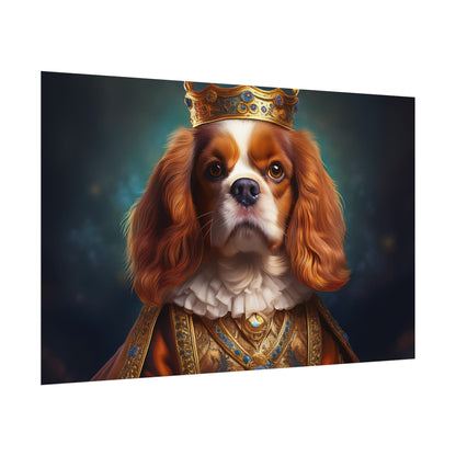 Cavalier King Charles Spaniel Art Pet Portrait Print, Renaissance, Wall Print, Wall Art