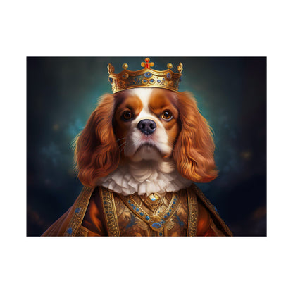 Cavalier King Charles Spaniel Art Pet Portrait Print, Renaissance, Wall Print, Wall Art