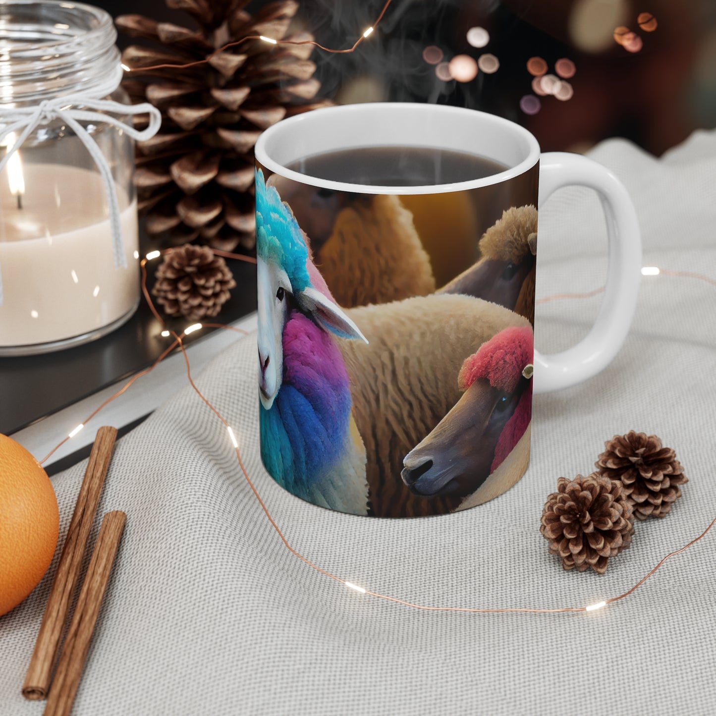 Rainbow Sheep Mug 11oz