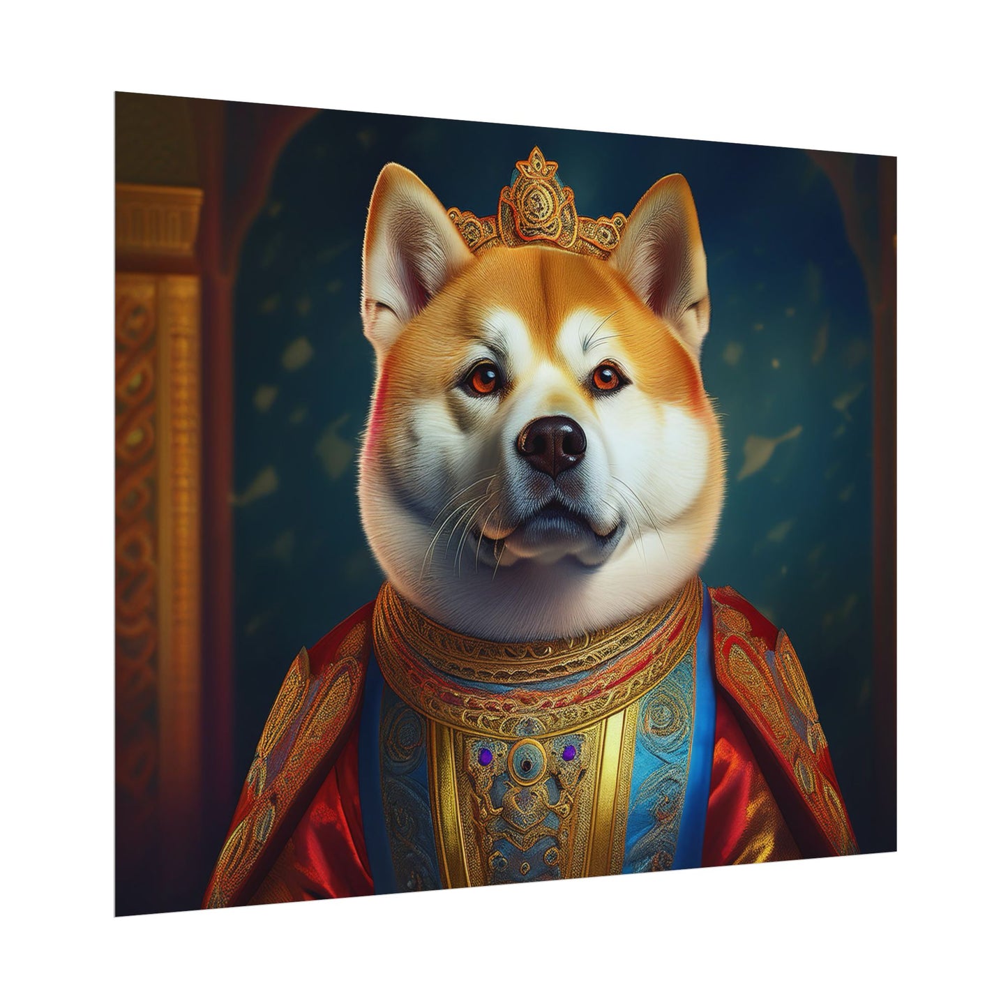 Shiba Dog Renaissance Portrait Print,  Art Print, Wall Decor Gift, Animal Lover Home Decor, wall prints, wall art