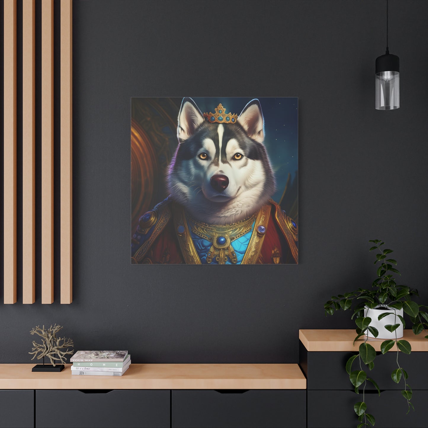 Siberian Husky Renaissance Pet Portrait on Canvas, wall art, wall print, dog portrait, dog art