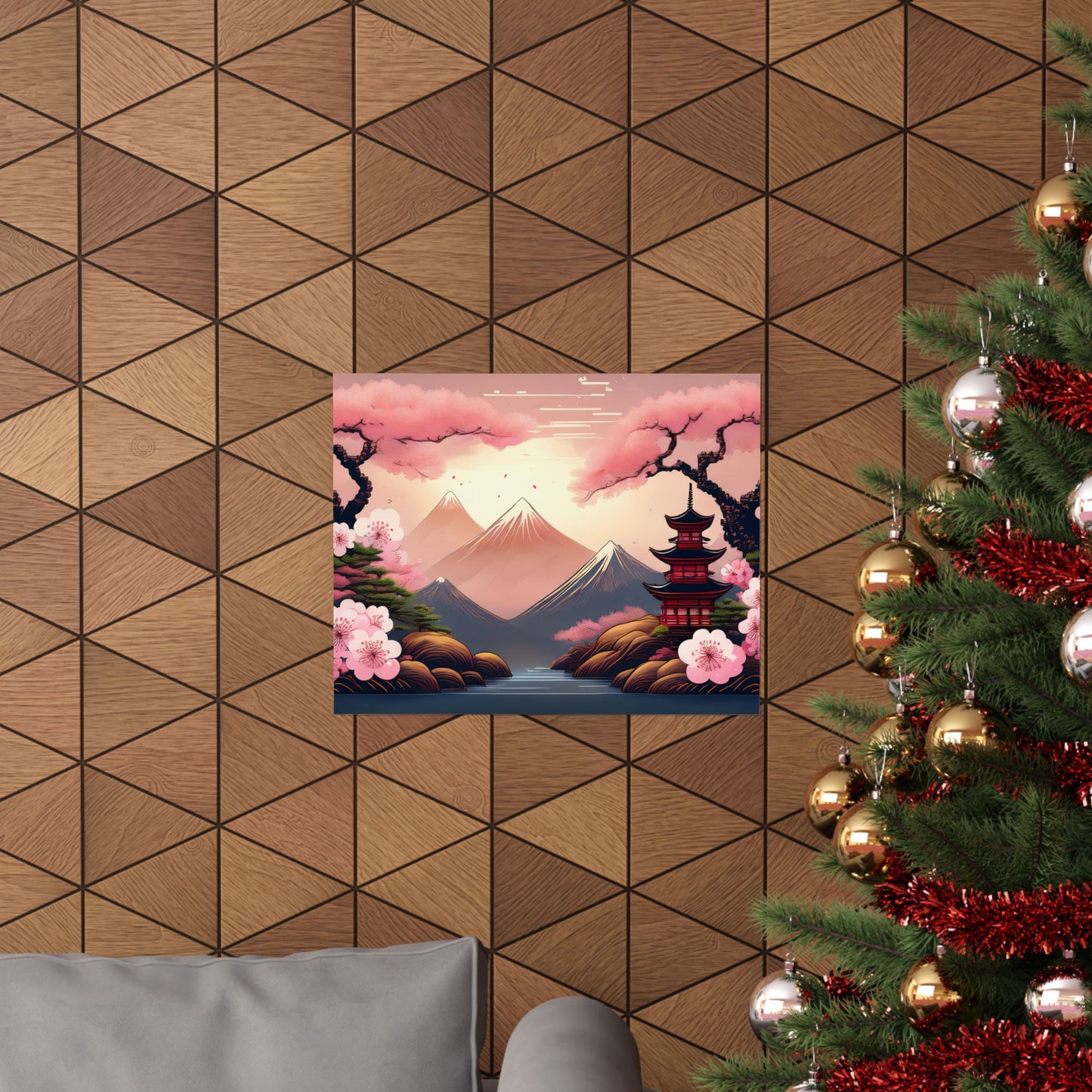 Japanese Cherry Blossom Wall Art Print | Wall Art | Wall Print | Japanese Wall Art