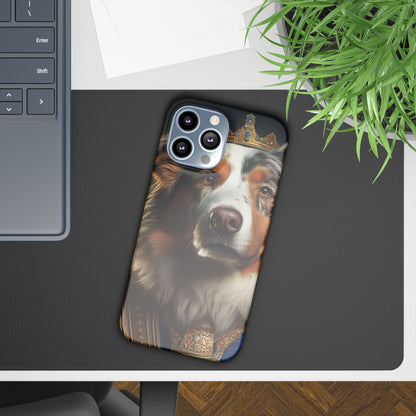 Australian Shepherd Renaissance Dog Portrait Slim Phone Case