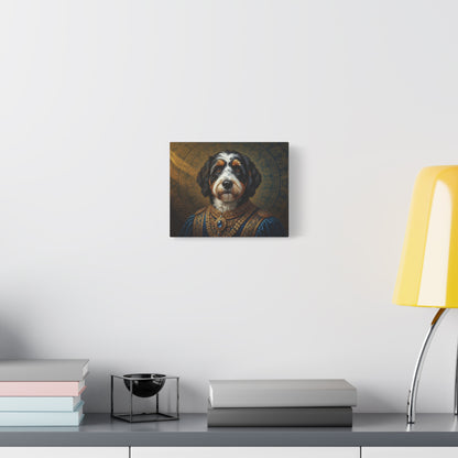 Bernedoodle Renaissance Dog Portrait Canvas Art, Pet Portrait Wall Decor, Animal Lover Gift, Home Decoration, Unique Dog Artwork